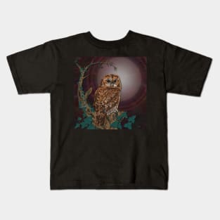 Tawny Owl Mistress of the Night Kids T-Shirt